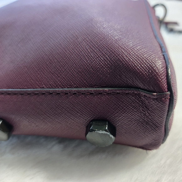 Rebecca Minkkoff Avery Leather Crossbody Bag in Merlot with Black Hardware - Picture 13 of 14